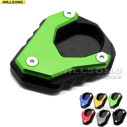 Side Kickstand Stand Extension Support Enlarger Plate Base For KAWASAKI NINJA400 Z400 Motorcycle Accessories