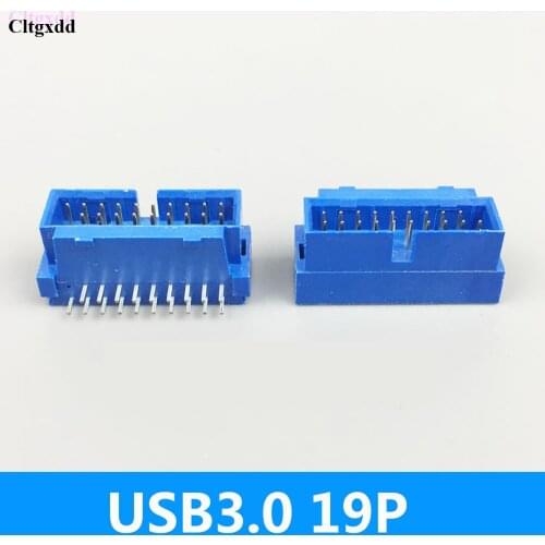 Cltgxdd USB 3.0 19P 19 pin USB3.0 19P male connector 90 degree motherboard chassis front seat expansion connector