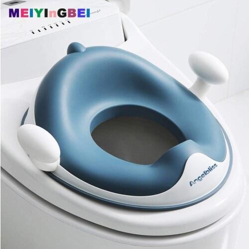 Baby Potty Training Toilet Seat with Soft Cushion Handles, Haute Collection, Double Anti-Slip Design and Splash Guard