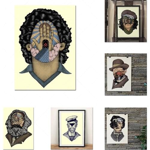 Edgar Allan Poe (Edgar Allan Poe) impression d'art / grande impression d'art / Portrait abstrait / décoration simple / décoratio