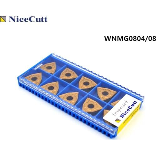 10pcs WNMG080404-NM WNMG080408-NM Carbide Turning Inserts Tungsten Lathe Tips Carbide Turning Tool for DWLNR2020K08 DWLNR2525M08