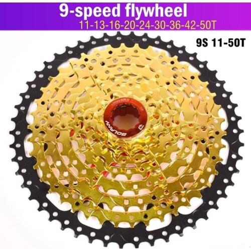 Bicycle Freewheel MTB Cassete 9S 27S 11-42T 50T 32T Mountain Bicycle Parts 9 Speed Cassette Freewheel Compatible Gold