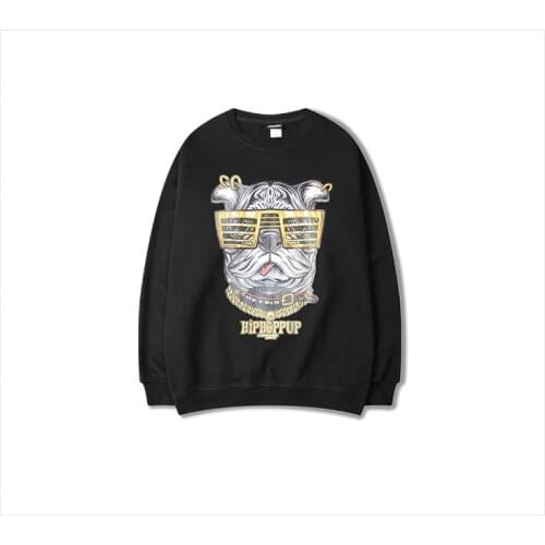 Spring Autumn Men And Women Fashion Sweatshirt Cartoon Dog Print Hip Hop Sweatshirt Men And Women Alan Walker