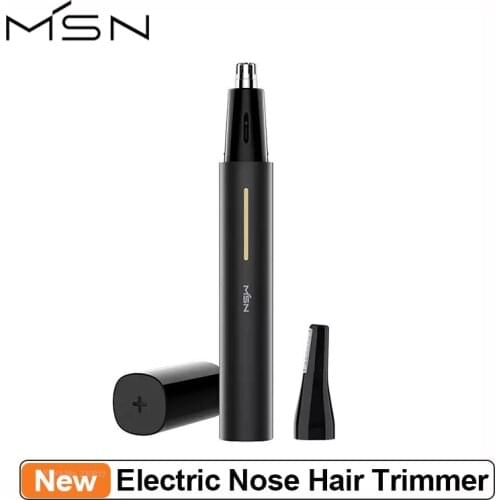 MSN Electric Nose Hair Trimmer Dual Blade 2-in-1 USB Rechargeable Hair Eyebrow Shaver Trimmer Waterproof Nasal Hair Cleaner