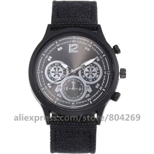 Fashion Men Canvas Stripe Watches Nylon Fabric Men Sports Watch Wholesale Women Dress Eyes Wristwatch 920645