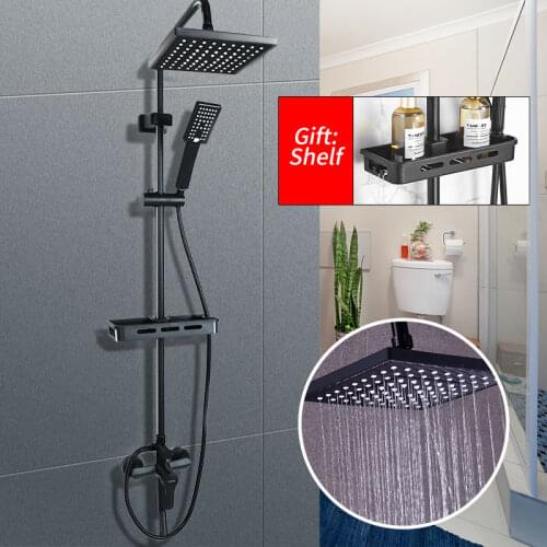 Bathroom Faucet Set Black Shower Rain Bathtub Faucet Showers For High Pressure Bathroom Hot And Cold shower systems Mixer Tap