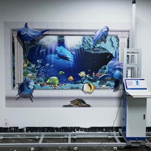 Direct to Wall Printer 3D Photo Automatic Vertical Wall Inkjet Mural Printing Machine