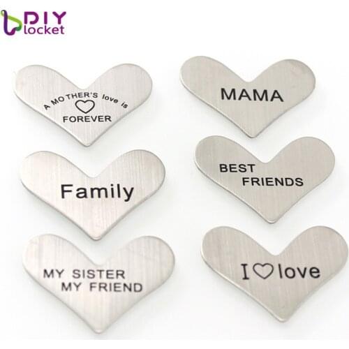 NEW !! 5PCS Heart Floating Charms Window Plate fit Heart Locket Jewelry pendants Stainless Steel LSFP04-8-13*5