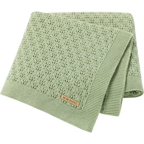 Baby Blankets Super Soft 100%Cotton Knitted Newborn Boy Girl Stroller Wrap Swaddle Toddler Infant Sofa Bedding Crib Quilts Plaid