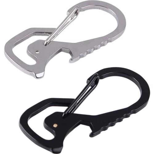 Hanging Buckle Quickdraw Carabiner Clip Snap Hook Key Ring Chain Karabiner EDC Tool Bottle Opener Screwdriver Hex Wrench
