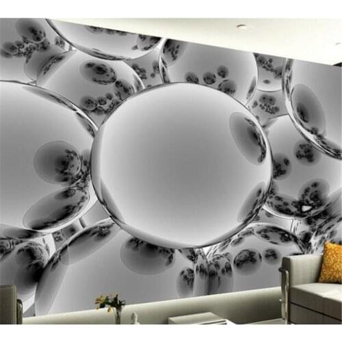 Beibehang Custom Wallpaper Mural Ultra HD 3D Modern Fashion Crystal Ball Living Room Background Wall Painting Paped Pared