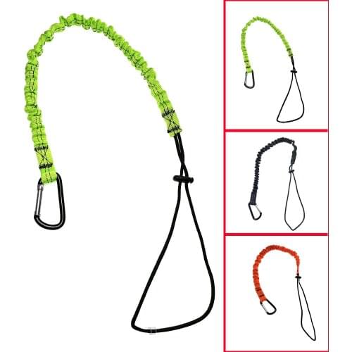 SUP Paddle Leash with Carabiner Safety Kayak Rowing Boat Fishing Rod Pole Coiled Lanyard Cord Tie Rope