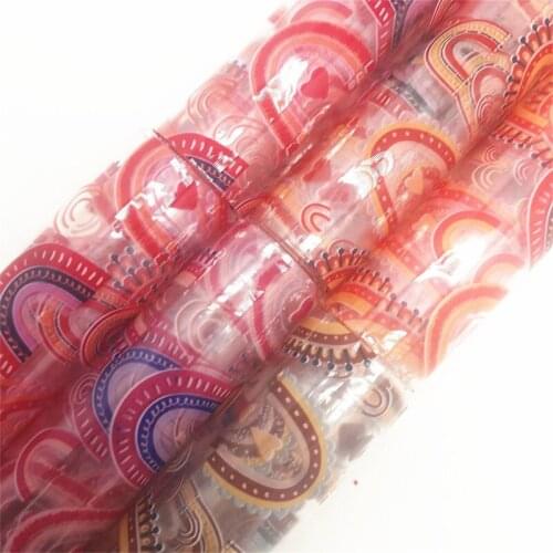 Rainbow Printed JELLY Sheets TPU Printed Leather Sheets See Through Transparent Leather for Bows Earrings DIY 21X29CM FZ150B
