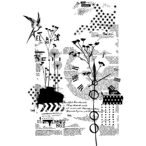 Retro background Transparent Clear Silicone Stamp/Seal for DIY scrapbook/photo album Decorative clear stamp sheets ST0791