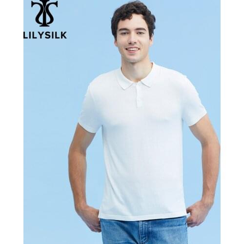 LilySilk Silk Polo Shirt For Men Comfy Free Shipping