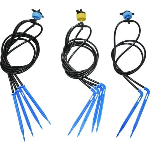 Drop Irrigation System For Bonsai Spider Distribution Assembly With 2/4-Way Elbow Arrow 2/4/8 L/H Dripper Drip Emitters Kits