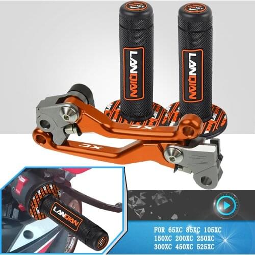 Universal Motorcycle Rubber Handlebar Grips Pit Bike Brake Clutch Levers For 65XC 85XC 105XC 150XC 200XC 250XC 300XC 450XC 525XC