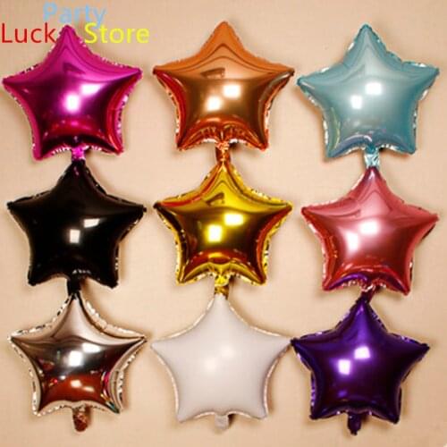 10PC 16 inch Foil Star Inflatable Helium Balloon Birthday Party Decorations Kids Balloons Wedding Air Globos Baby Shower balloon