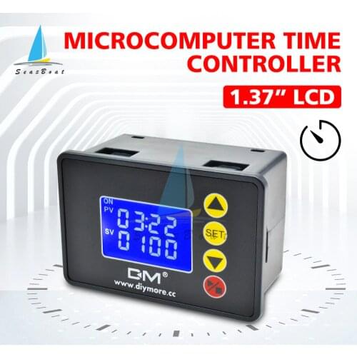 1.37 inch LCD Digital Display Microcomputer Time Controller Timer Relay 00:00-99:59 0000-9999S Control Module AC110-220V 12V 24V