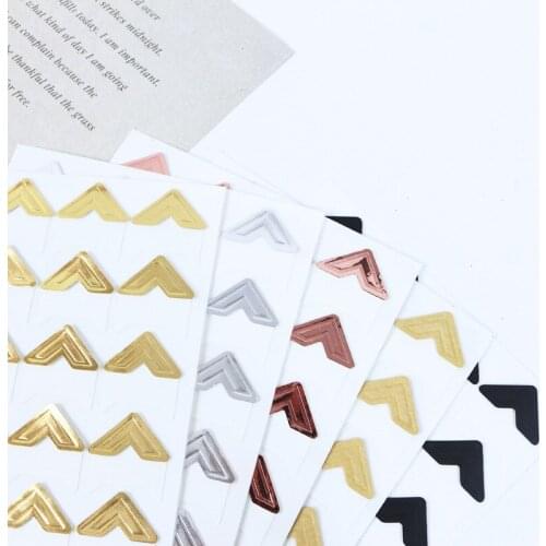 120Pcs/lot (5 Sheets) Vintage Corner Kraft Paper Stickers for Photo Albums DIY Retro Sticker Frame Decorations Scrapbooking Tool
