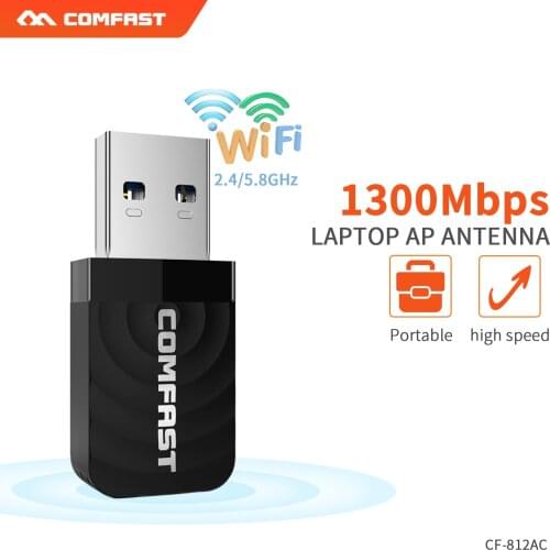 1300Mbps Mini USB Wifi Adapter Dual Band 2.4G/5.8G Wifi Network Card antenna Wireless AC wifi Adapter for Windows 7/8/10 Mac OS