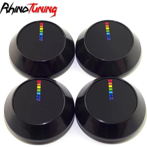4pcs 65mm 60mm Car Wheel Center Caps Hub Rainbow For Rims Fit For Work Emotion XT7 Rays TE37 CE28N TSW wheels