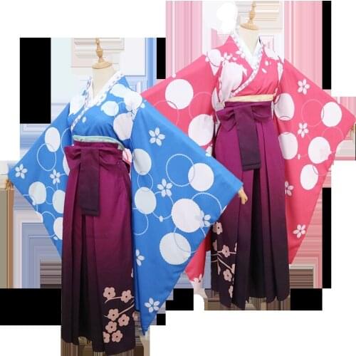 Anime Re Life In A Different World From Zero Cosplay Costume Rem Ram Cosplay Kimono Set Halloween Cos Clothing For Women