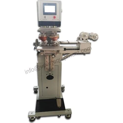 Automatic two heads one color inkcup pad printer machine pad printing machine 1 color auto