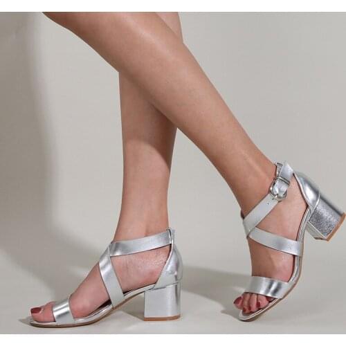 Sandals For Woman Fashion Solid PU Casual Ladies Buckle Strap Concise Women Soft Shoes Shallow Female Footwear New Plus Size 41