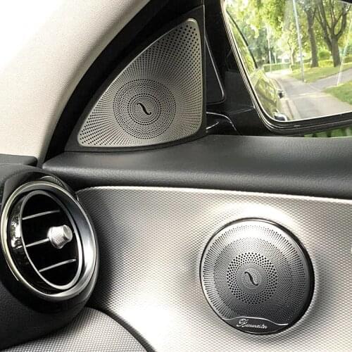 Car styling Door Audio Speaker Decorative Strip Covers 3D stickers Trim for Mercedes Benz E Class W213 Auto interior Accessories