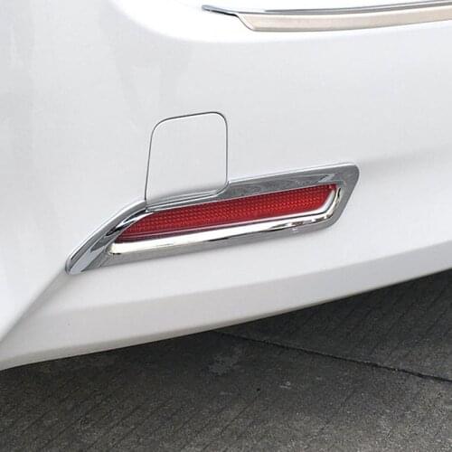 For Toyota Alphard 2016-2018 ABS Chrome Rear Tail Fog Light Lamp Frame Sticker Molding Protector Cover Trim Accessories 2pcs