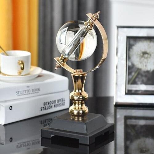 EUROPEAN CRYSTAL GLOBE DECORATION STUDY LIVING ROOM WINE CABINET DECORATION HOME OFFICE TABLE BUSINESS GIFT GIFT
