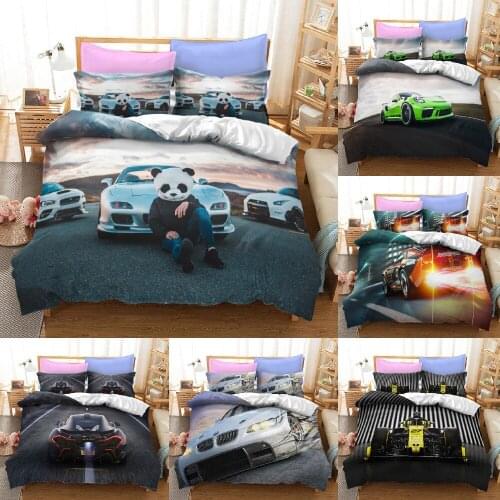 Fast & Furious 3D Bedding Set Soft Quilt Cover Duvet Cover Set Twin Full Queen King Size Home Textile
