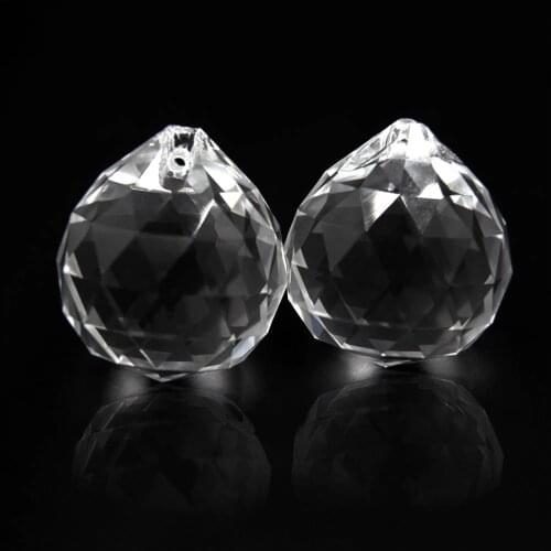 4pcs/Lot 40mm Crystal Faceted Ball Crystal Chandelier Ball Parts For Wedding Fengshui Products X-Mas Decoration