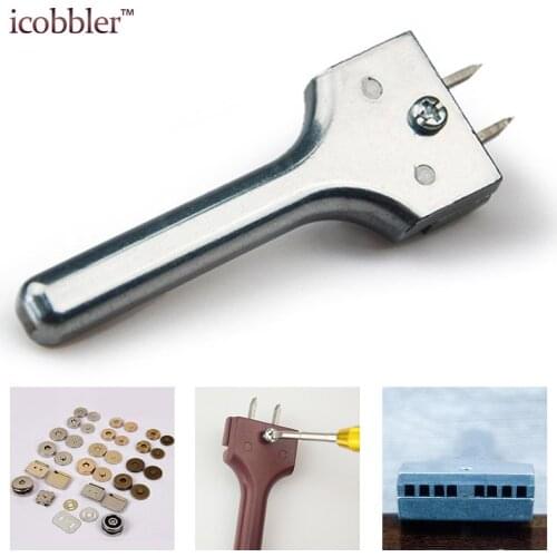 Leather Craft Tool Hole Punches, Lacing Stitching Punch Tool, Chisel Set,Hand Working DIY Adjustable Vent Magnetic Buckle