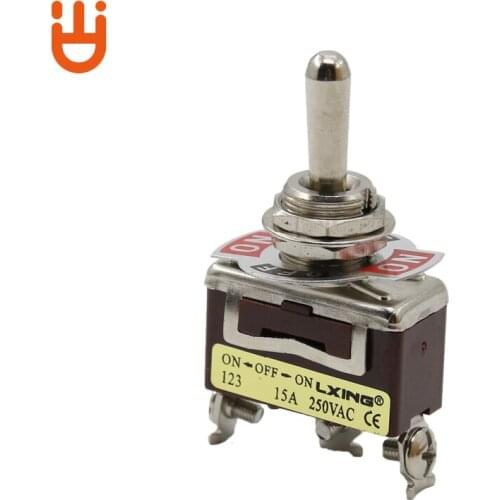 Button switch 123 silver contacts two sided self reset 3 Pin 3 Position button power toggle switch