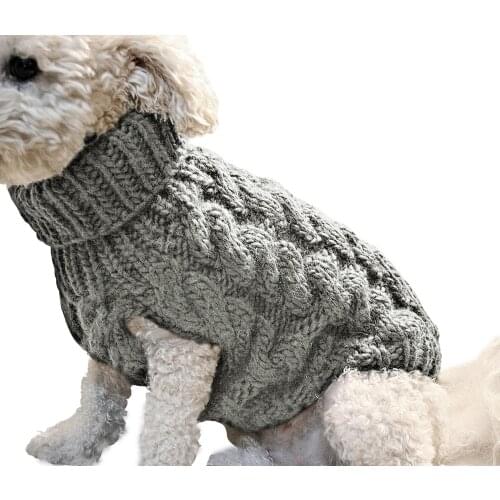 Candy Colors Winter Dog Clothes Warm Soft Sweater For Small Dogs Chihuahua Pet Clothing Coat Knitting Crochet Cloth Jersey Perro