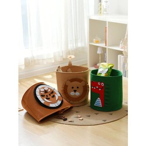 Childrens Toy Storage Basket, Cartoon Washable Baby Felt, Litter Box, Lovely Storage Box, Laundry Basket