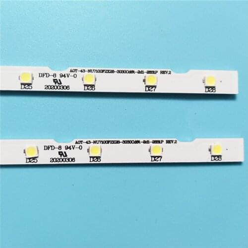 TV Lamps LED Backlight Strips AOT_43_NU7100F_2X28_3030C_D6T-2D1-20S2P BN96-45954A BN61-15482A HD TVs Bars Kit LED Bands Rulers