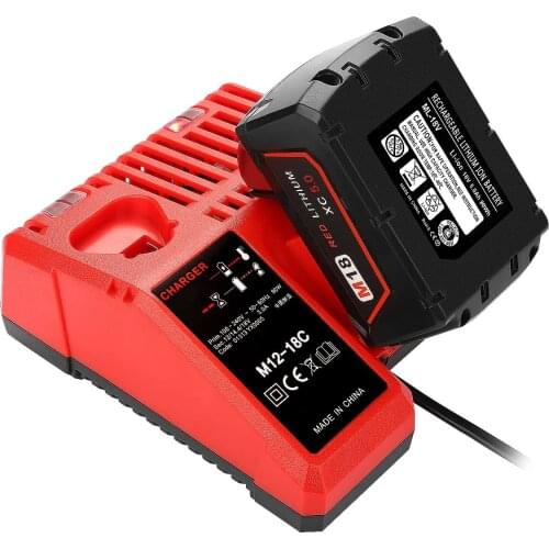 M12 & M18 Rapid Replacement Charger M12-18 12 V 14.4V 18V Lithium Ion Charger For Milwaukee Battery M12-18C / N12