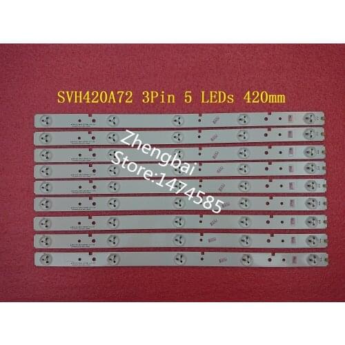 Beented 18 Pieces/lot New LED strip SVH420A72 3Pin 5 LEDs 420mm for LED42EC260JD LED42K20JD LED42EC260 ED42K30JD