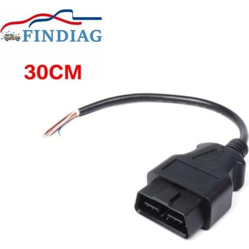 OBD2 30CM 16 Pin socket OBD2 Adaptor Opening Diagnostic Cable Tool 16Pin Male Plug Connector Extension Core Adapter OBD Cable