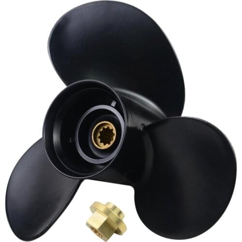 AP03 10 3/8 x 13 Upgrade Aluminum Outboard Propeller fit For Mercury Engines 9.9/15/18/20/25HP, RH 48-19640A40