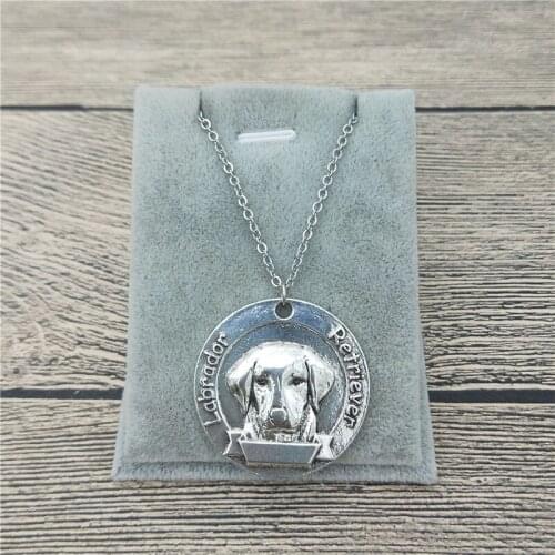 Elfin New Vintage Retro Labrador Retriever Necklace High Quality Labrador Retriever Pendant Necklace Women Dog Pendant Jewelry