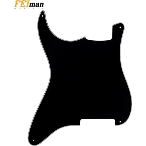 Pleroo 4 Holes left handed Pickguard with Blank Material and Real Aluminum foil shield for Strat Style Guitar guitarra parts