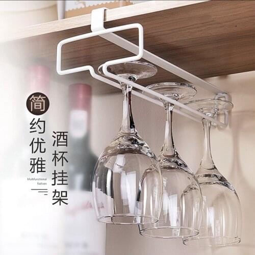 Wine Glass Rack Hanging Wine Cup Holder Bar Goblet Stemware Storage Racks Shelf Hanger Iron Upside Down Wine Glass Holder