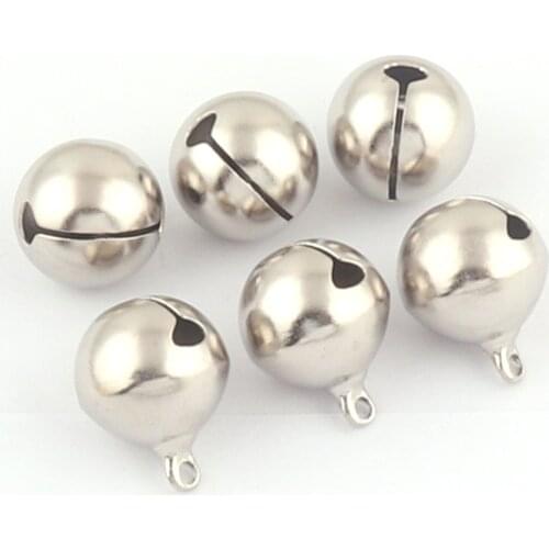 Silver Jingle Bells Christmas Bells Decorative Bells Sound Bells Bulk Jingle Bells Charm Pendants Jewelry Making Findings 20mm