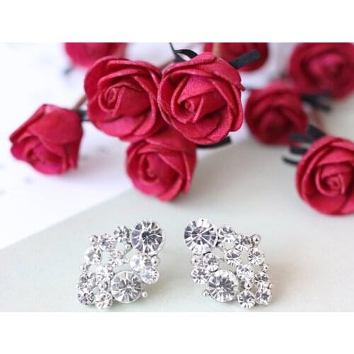 VEYO Full of Rhinestone Zinc Alloy Lead free Nickel free Stud Earrings for Woman Fashion Jewelry