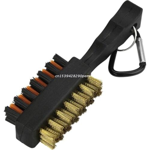 Golf Club Brush Groove Cleaner Dual Sided Cleaning Tools,Metal Lightweight Brush Dropship