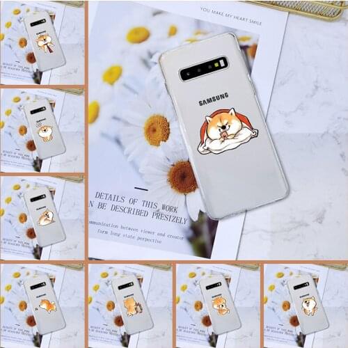 Silicone Case For Samsung Galaxy S10E S10 Plus 5G Soft Cute Dog Kawaii Shiba Inu Cover For Samsung Galaxy Note 10 Pro Phone Case